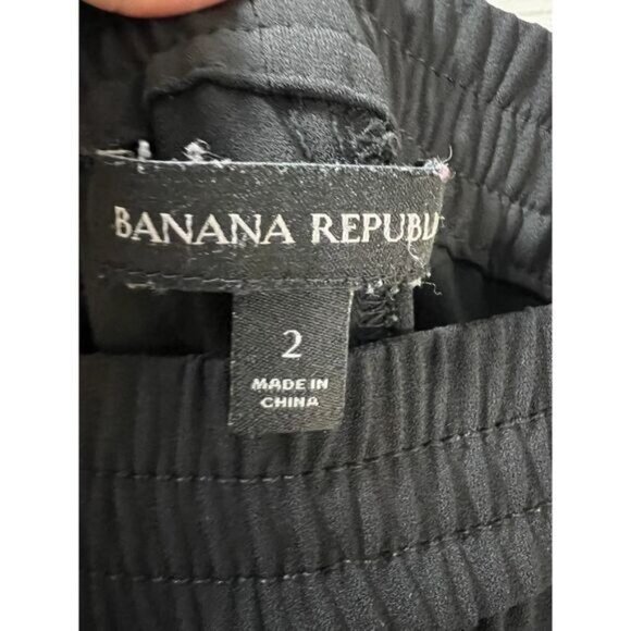 Banana‎ Republic Womens Black Elastic Waist Jogger Pants Size 2 - Picture 6 of 6